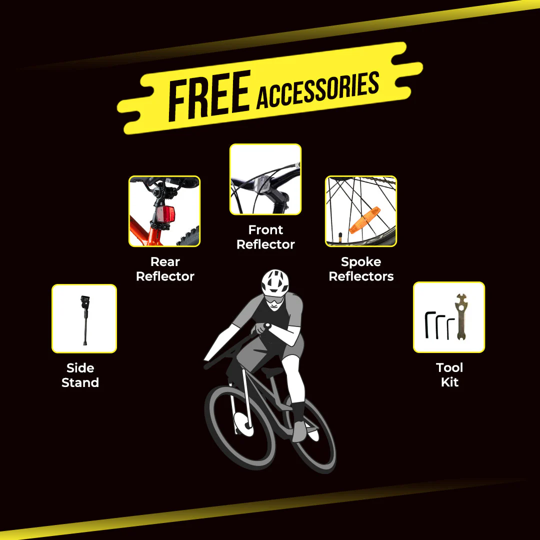 CRADIAC Alpha Lite 21 Speed 6061 Alloy Cycle 29 T 21 Speed Gear Bicycle For Men With Front Lockout Suspension & Dual Disc Brake Mountain Bike | Ideal For 15+ Years, Unisex, 18 Inch, Militorygreen - Image 10