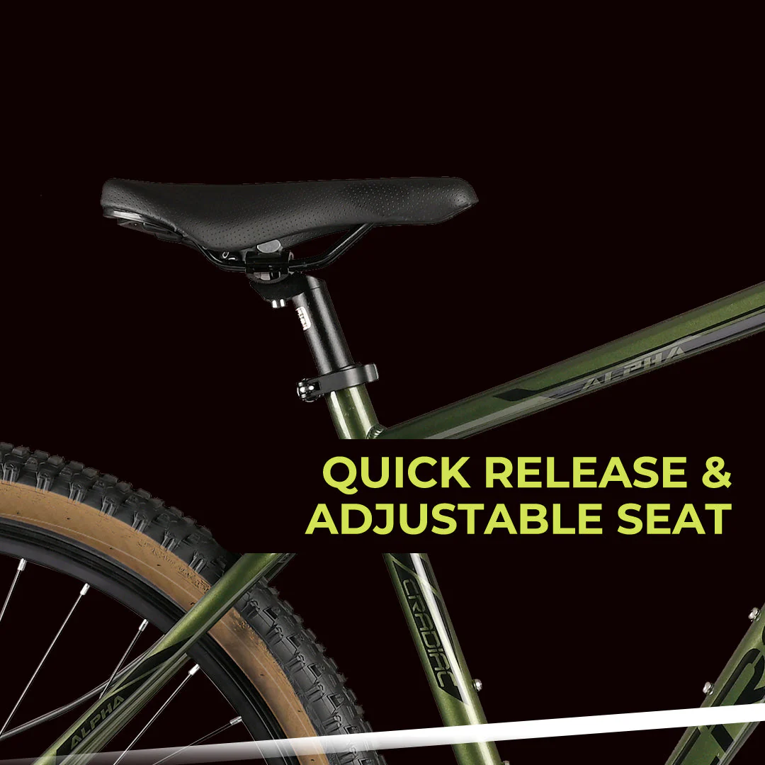 CRADIAC Alpha PRO GEN 2-21 Speed 6061 Alloy Cycle 29 T 21 Speed Gear Bicycle For Men With Front Zoom Lockout Suspension & Dual Disc Brake Mountain Bike | 15+ Years, Unisex, 18 Inch, Militorygreen - Image 7