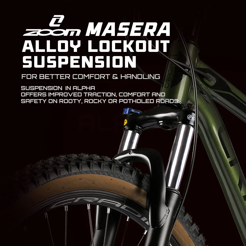 CRADIAC Alpha PRO 21 Speed 6061 Alloy Cycle 29 T 21 Speed Gear Bicycle for Men with Front Zoom Lockout Suspension & Dual Disc Brake Mountain Bike | Ideal for 15+ Years, Unisex, Frame Size : 18 inch - Image 6