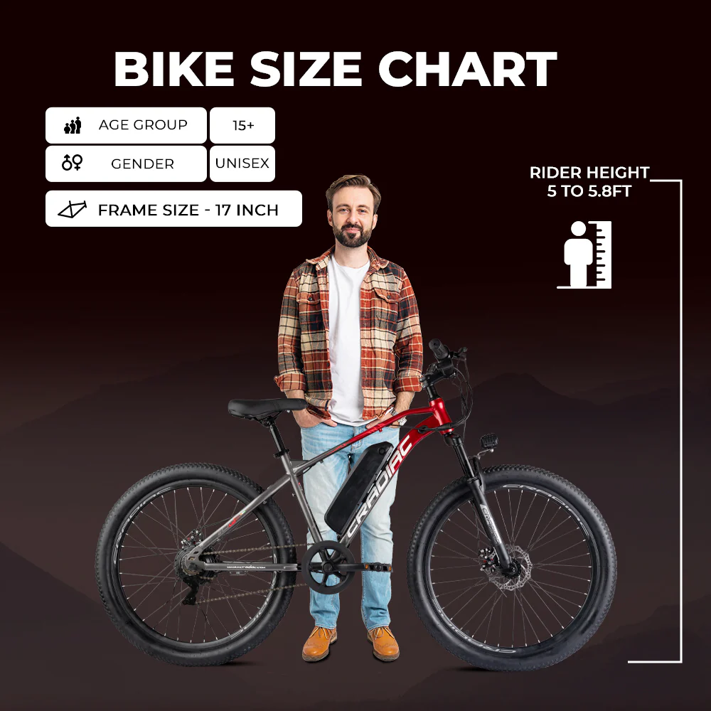 CRADIAC - ATLUS 7 Speed | 27.5 Inches 7 Geared Lithium-ion (Li-ion) Electric Cycle (ATLUS 7 Speed) - Image 10