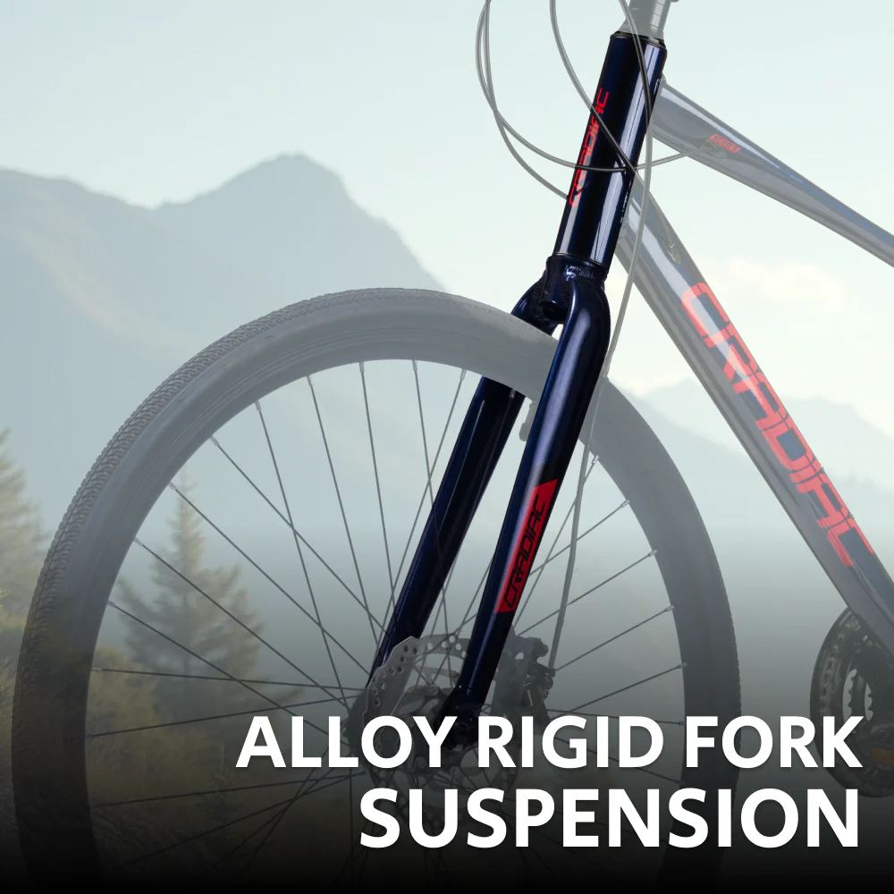 CRADIAC - Concept X | 24 Speed Gear Hybrid Cycle | 700 * 35 C Bike | Rigid Fork | 6061 Alloy Frame | 700 * 35C Nylon Tires | Shimano hydraulic Dual DISC Brakes | Ideal for 15+ Years Men/Boys/Girls - Image 4