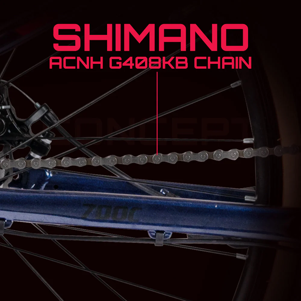 CRADIAC - Concept | 24 Speed Geared Gravel Bike | 700 * 47C Gravel Cycle| Alloy Rigid Fork | 18.5" Inch Frame | Disc Brakes | 6061 Alloy Frame | for 14+ Years Men/Boys/Girls - Image 9