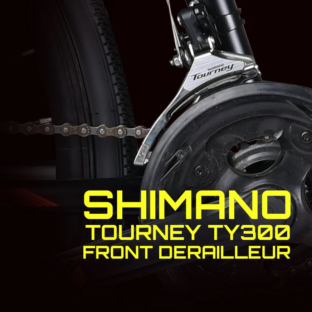 Cradiac Discover PRO 21 Speed Steel High Performance Gear Hybrid Cycles for Men with Front Suspension & Disc Brakes | Ideal for 15+ Years, Unisex, Frame Size : 18.5 Inch | 700 * 35C Tires - Image 5