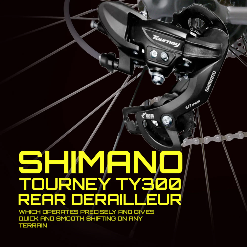 CRADIAC Discover PRO 7 Speed Steel High Performance Gear Hybrid Cycles for Men with Front Suspension & Disc Brakes | Ideal for 15+ Years, Unisex, Frame Size : 18.5 Inch | 700 * 35C Tires - Image 6