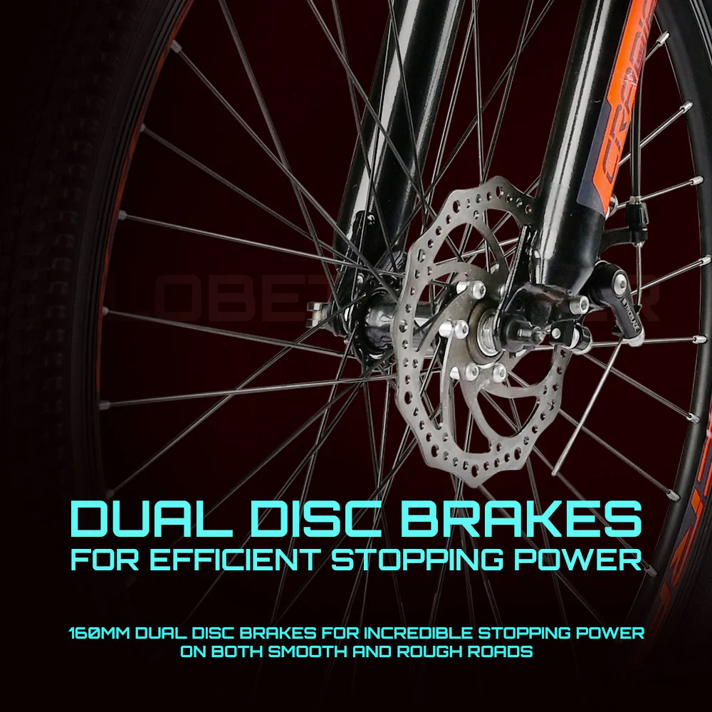 CRADIAC Globetrotter 21 Speed MTB, 26 Inch Steel Geared High Performance Mountain Cycle for Men with Front Suspension & Dual disc Brakes | Ideal for 12+ Years, Unisex, Frame Size - 18.5 Inch - Image 5