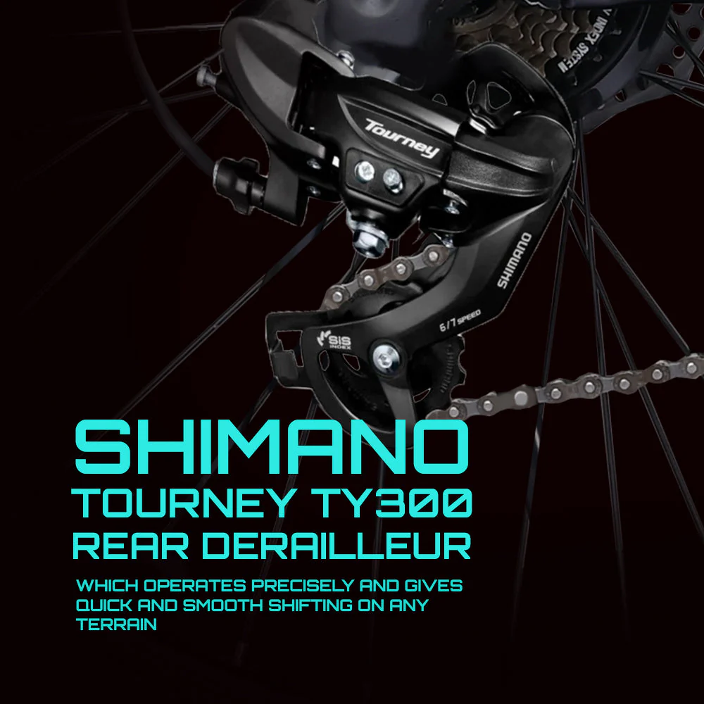 CRADIAC Globetrotter 21 Speed MTB, 26 Inch Steel Geared High Performance Mountain Cycle for Men with Front Suspension & Dual disc Brakes | Ideal for 12+ Years, Unisex, Frame Size - 18.5 Inch - Image 7