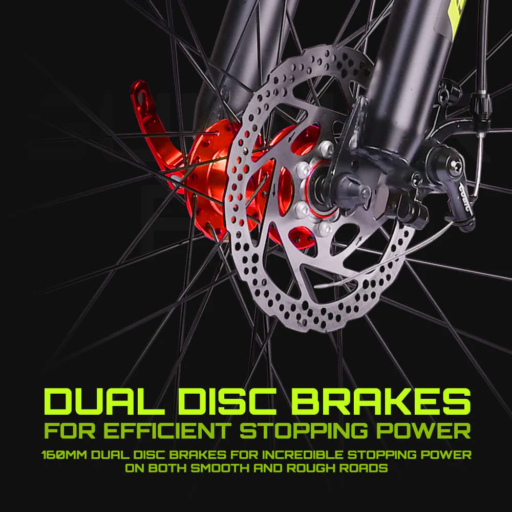 Cradiac Gunner PRO 21 Speed 6061 Alloy Hybrid Cycle 21 Geared Bicycle for Men with Front Lockout Suspension & Disc Brake Hybrid Bike | Ideal for 15+ Years, Unisex, Frame Size : 18.5 Inch, Teal Blue - Image 7