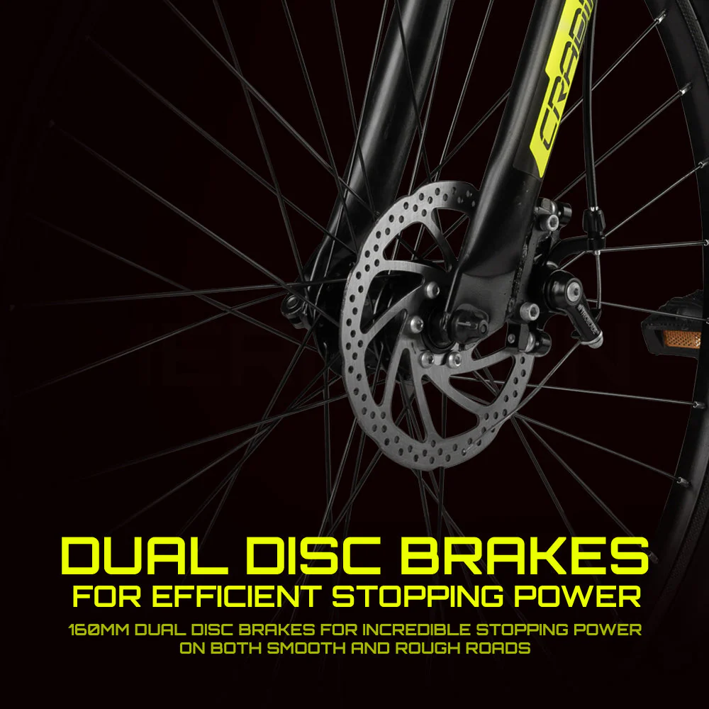 CRADIAC Hustler 7 Speed 26 inch Steel Geared High Performance Mountain Cycle for Men with Front Suspension & Dual disc Brakes | Ideal for 12+ Years, Unisex, Frame Size - 18.5 Inch - Image 4