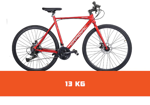 Cradiac Machine 21 Speed 6061 Alloy Hybrid Cycle 21 Geared Bicycle for Men with Rigid Fork & Dual Disc Brake Hybrid Bike | Ideal for 15+ Years, Unisex, Frame Size : 19.5 Inch, Metalic Red - Image 12