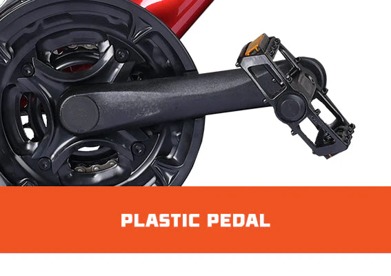 Cradiac Machine LITE 21 Speed 6061 Alloy Hybrid Cycle 21 Geared Bicycle for Men with Rigid Fork & Dual Disc Brake Hybrid Bike | Ideal for 15+ Years, Unisex, Frame Size : 19.5 Inch, Metalic Red - Image 5