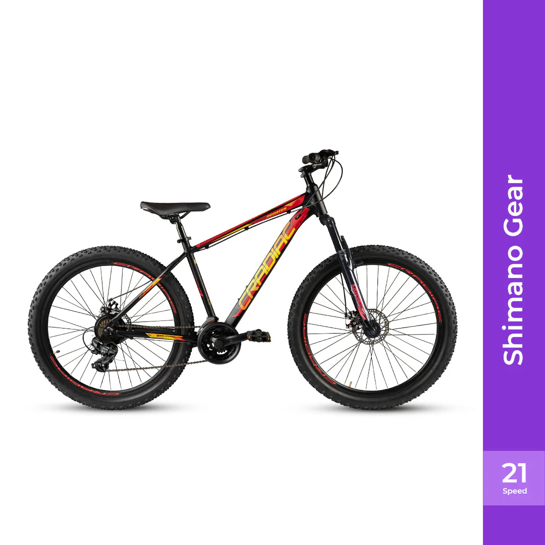 Cradiac Rooster LITE 21 Speed 6061 Alloy MTB Cycle 29 T 21 Speed Gear Bicycle for Men with Front Suspension & Dual Disc Brake Mountain Bike | Ideal for 15+ Years, Unisex, Frame Size : 18 inch, Black - Image 3