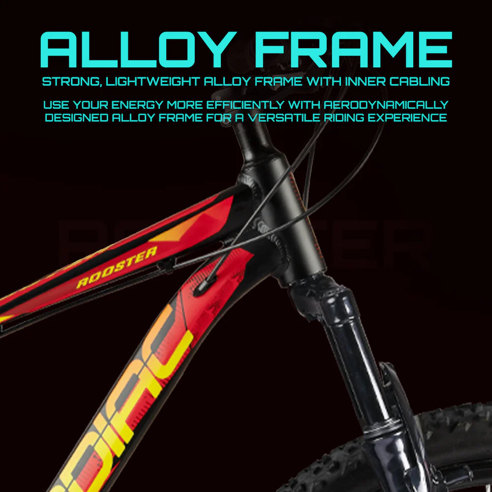 Cradiac Rooster LITE 21 Speed 6061 Alloy MTB Cycle 29 T 21 Speed Gear Bicycle for Men with Front Suspension & Dual Disc Brake Mountain Bike | Ideal for 15+ Years, Unisex, Frame Size : 18 inch, Black - Image 6