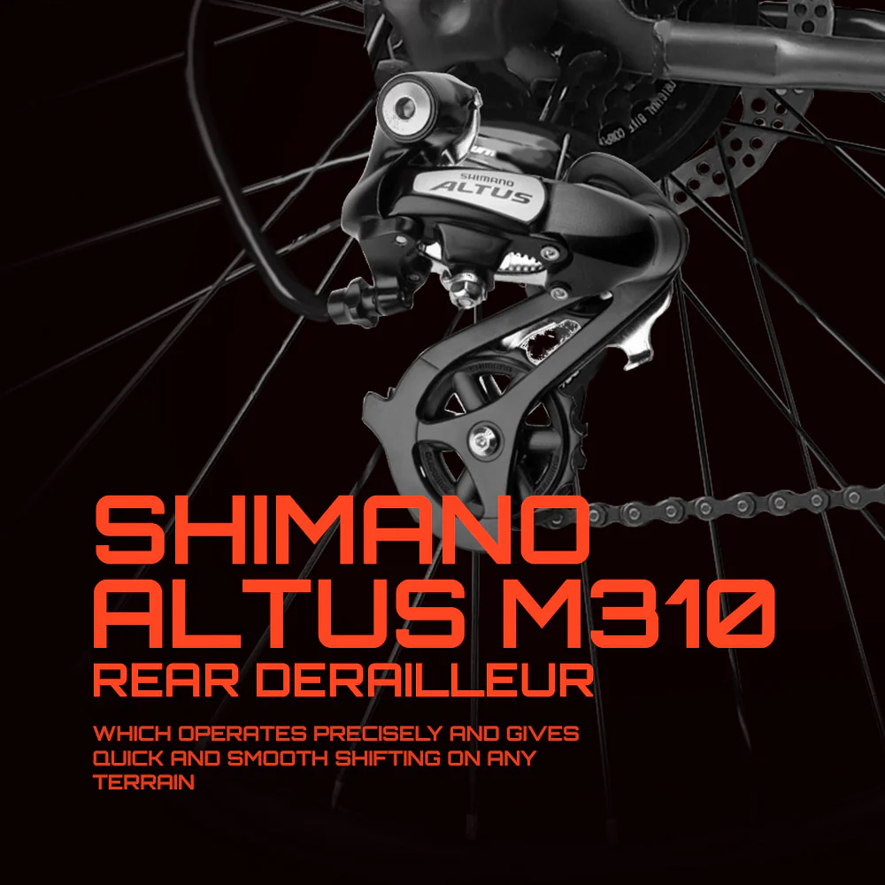 Cradiac Squad 21 Speed High Performance Steel Mountain Cycles for Men with Front Suspension & Dual Disc Brake 21 Geared MTB Bike 29 T | Ideal for 15+ Years, Unisex, Frame Size : 18.5 inch - Image 7