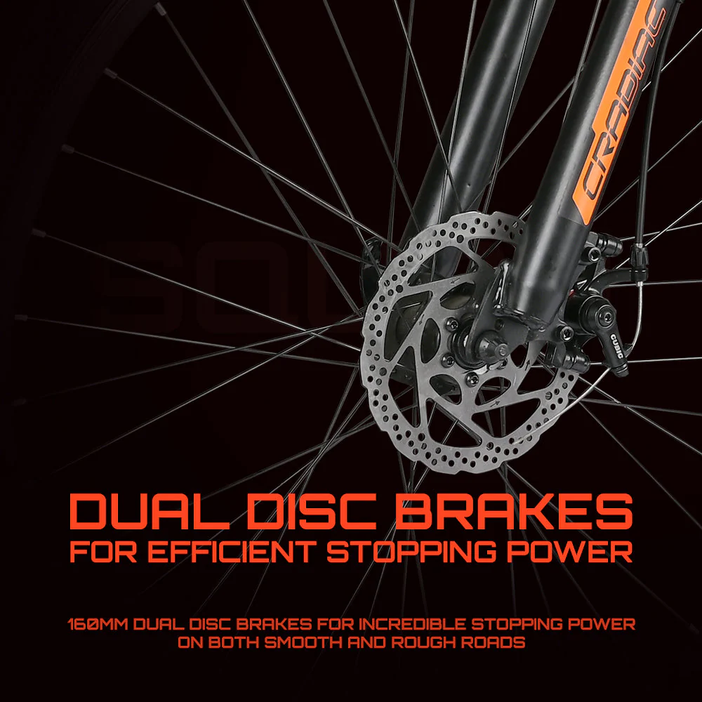 CRADIAC Squad 7 Speed High Performance Steel Mountain Cycles for Men with Front Suspension & Dual Disc Brake 7 Geared MTB Bike 29 T | Ideal for 15+ Years, Unisex, Frame Size : 18.5 inch - Image 4