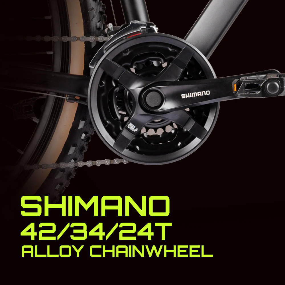 CRADIAC - Wolf 21 Gear MTB Cycle | 29" Inch Mountain Bicycle | Zoom Lockout Suspension | 6061 Light Weight Alloy Frame | Dual Disc Brakes | Ideal for 14+ Years Men/Boys | Carbon Black - Image 8