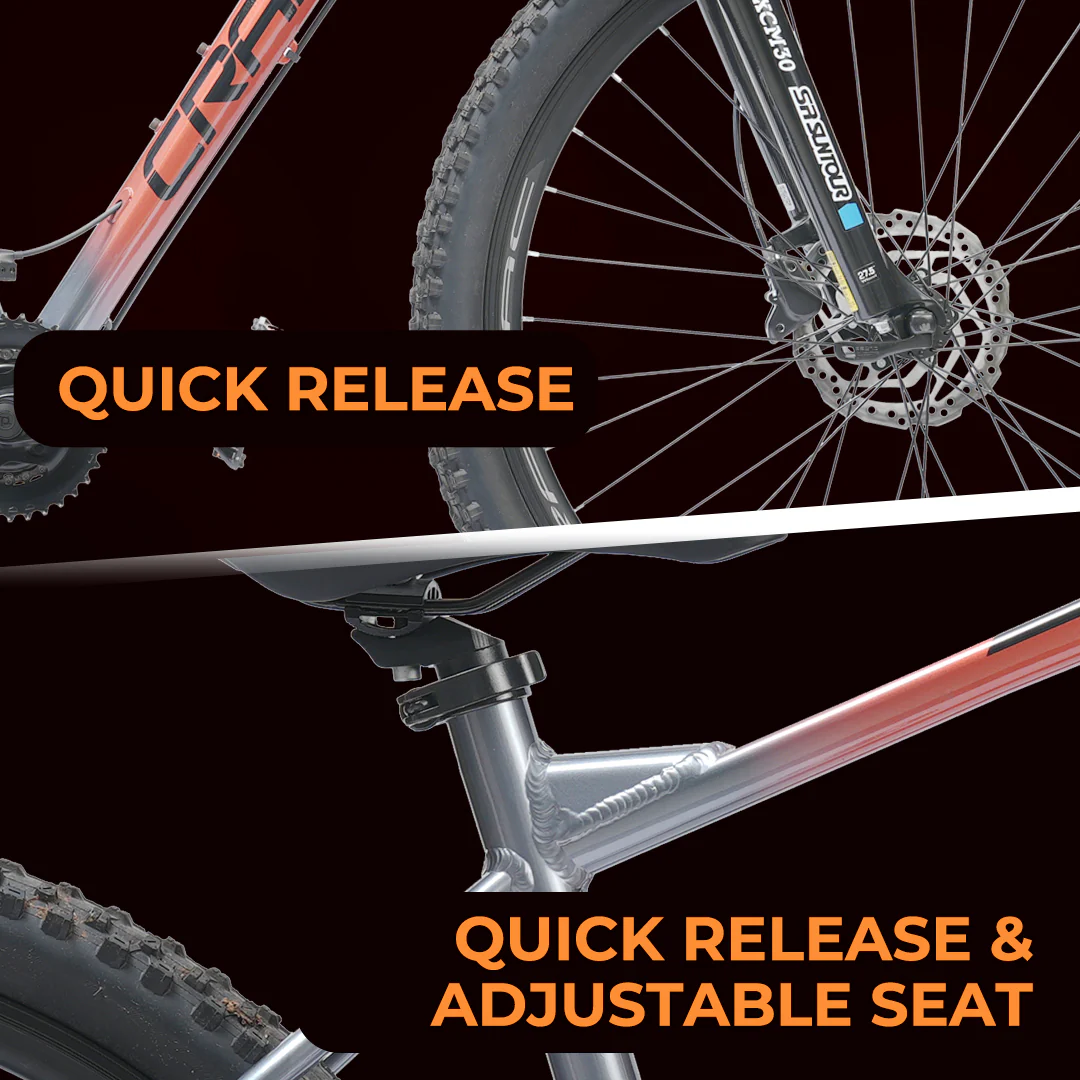 CRADIAC - XC 3000 | 2x11 Speed Gear Cycle | 27.5" Inch Mountain Bike | Hydraulic Disc Brakes | SR SUNTOUR Lockout Suspension | High Performance Alloy Frame | for 14+ Boys/Girls/Men - Image 9