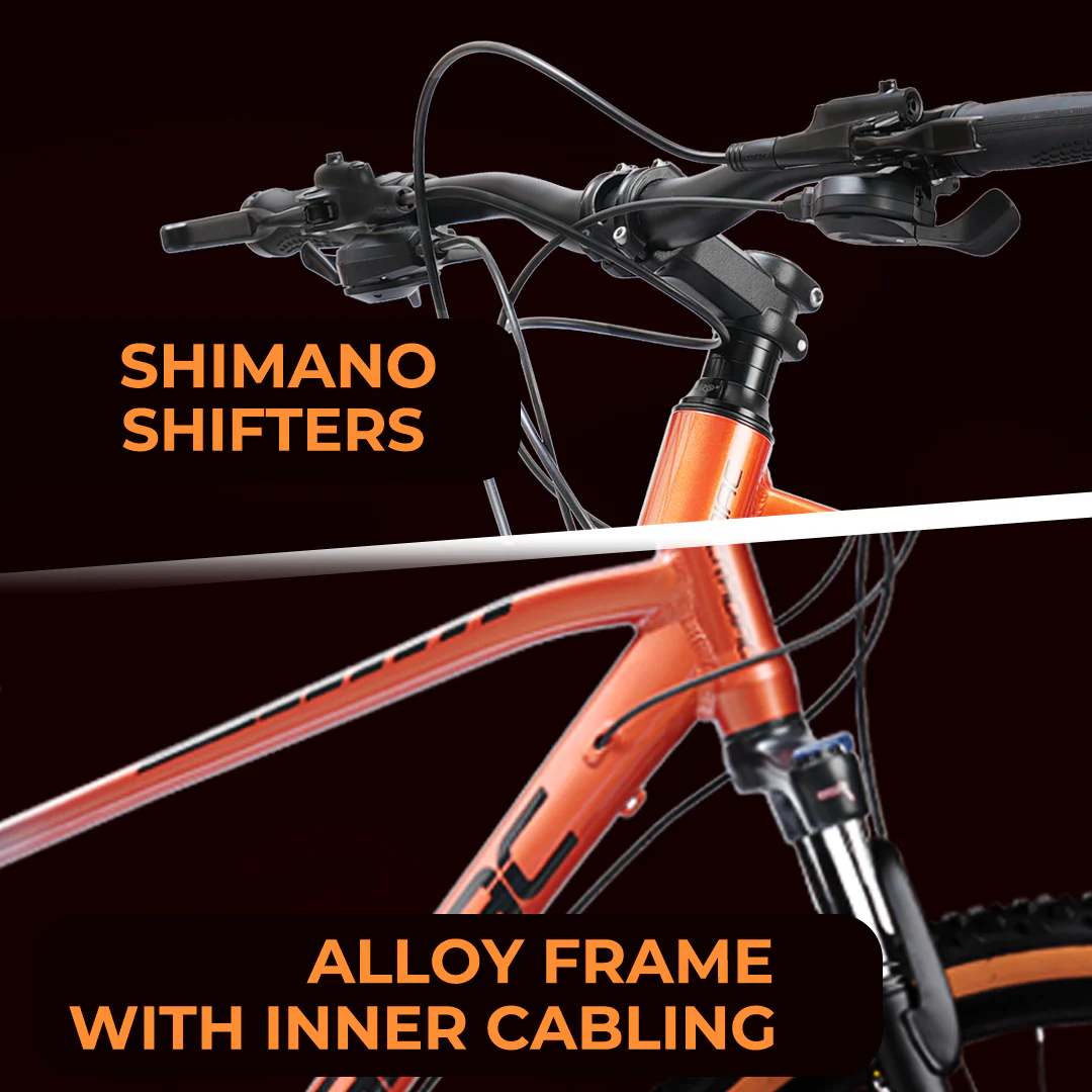 CRADIAC - XC 3000 LITE | 2x11 Speed Gear Cycle | 27.5" Inch Mountain Bike | Hydraulic Disc Brakes | Zoom Lockout Suspension | High Performance Alloy Frame | for 14+ Boys/Girls/Men - Image 6