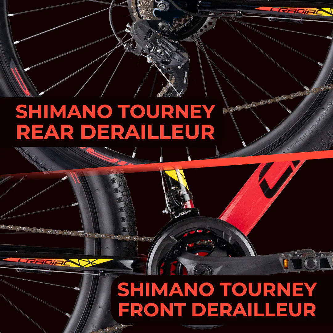 CRADIAC XC 90 21 Speed High Performance Steel Mountain Cycles for Men with Front Suspension & Dual Disc Brake| 27.5 T 21 Geared MTB Bike | Ideal for 14+ Years, Unisex, Frame Size : 18.5 inch - Image 4