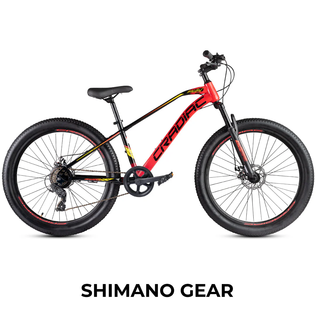Cradiac XC 90 7 Speed High Performance Steel Mountain Cycles for Men with Front Suspension & Dual Disc Brake| 27.5 T 7 Geared MTB Bike | Ideal for 14+ Years, Unisex, Frame Size : 18.5 inch - Image 3