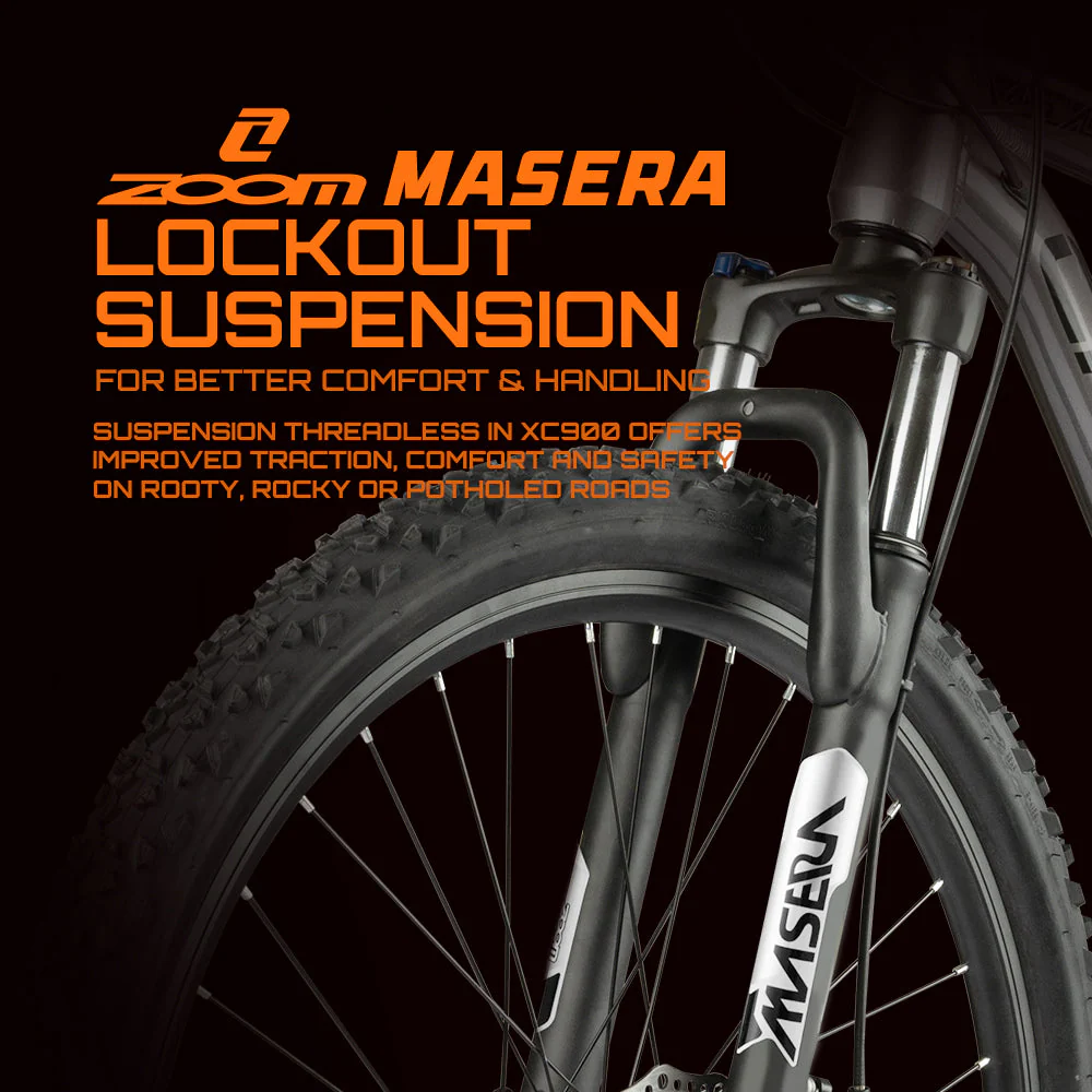 Cradiac XC 900 24 Speed 6061 Alloy Cycle 27.5 T 24 Geared Bicycle for Men with Front Zoom Lockout Suspension & Dual Disc Brake Mountain Bike | Ideal for 14+ Years, Unisex, Frame Size : 18 Inch, Grey - Image 6